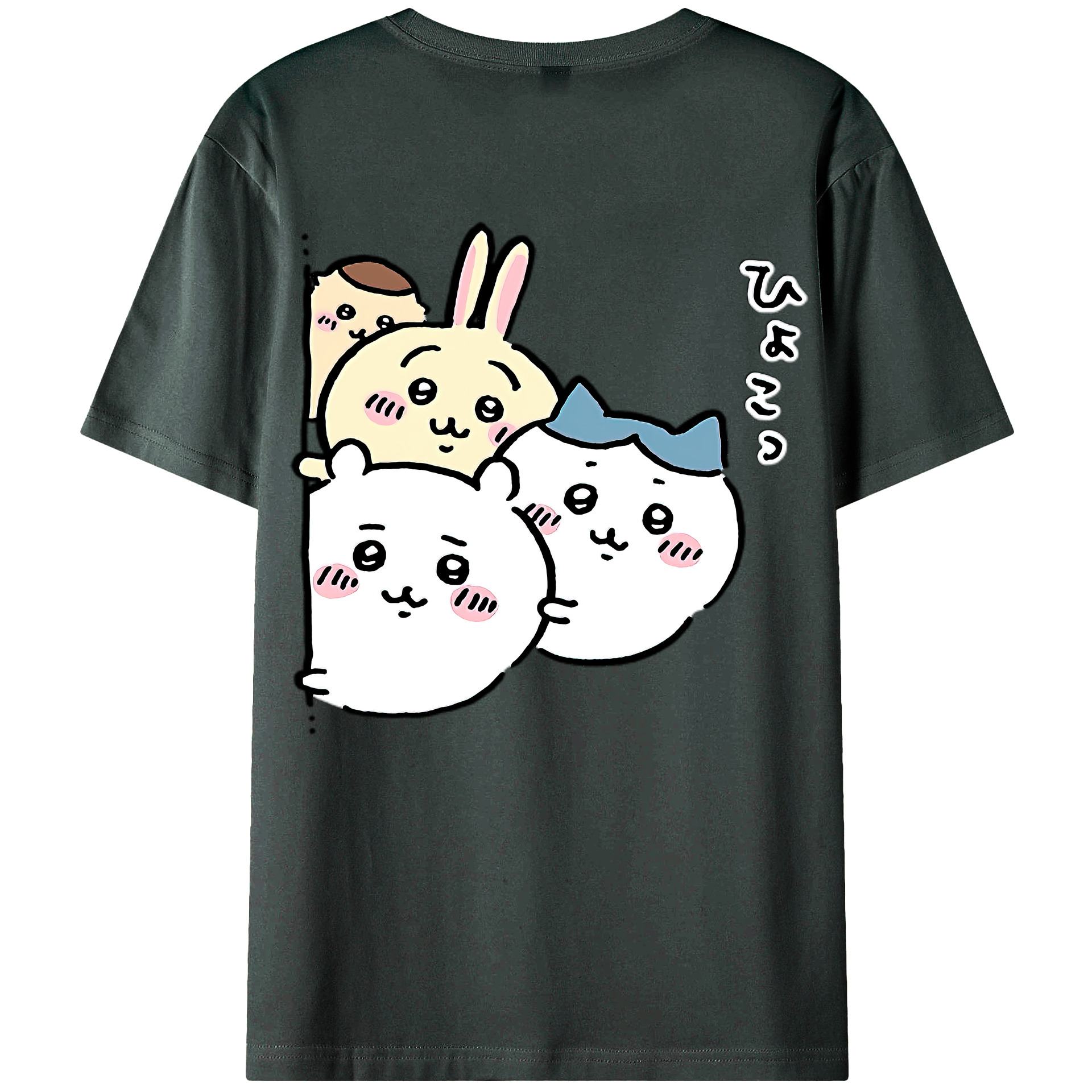 （画像用） ちいかわ ちいかわ Chii-kawa chiikawa 綿100％ メンズ半袖Tシャツ（バックプリント） 通気性